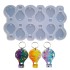 Epoksi Çoklu Kapadokya Balonu Kalıbı Balon Kalıbı Anahtarlık Silikon 4.5x3cm