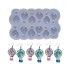 Epoksi Çoklu Kapadokya Balonu Kalıbı Balon Küpe Kolye Kalıbı Silikon 2.2x1.5cm