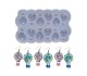 Epoksi Çoklu Kapadokya Balonu Kalıbı Balon Küpe Kolye Kalıbı Silikon 2.2x1.5cm