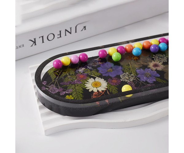 Epoksi Oval Tabak Kalıbı Taş Tozu Tabak Kalıbı Alçı Tabak Kalıbı Silikon 23x9.5cm