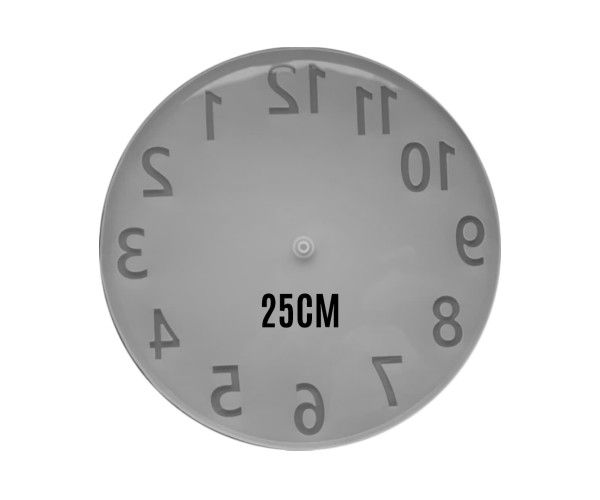 Epoksi Saat Kalıbı Taş Tozu Saat Kalıbı Düz Rakam Saat Kalıbı 25x25cm