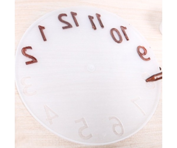 Epoksi Saat Kalıbı Taş Tozu Saat Kalıbı Düz Rakam Saat Kalıbı 25x25cm