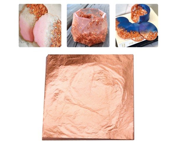 Epoksi Yaprak Varak Bakır Hobi Ahşap Yaprak Varak Bakır - 100 Adet