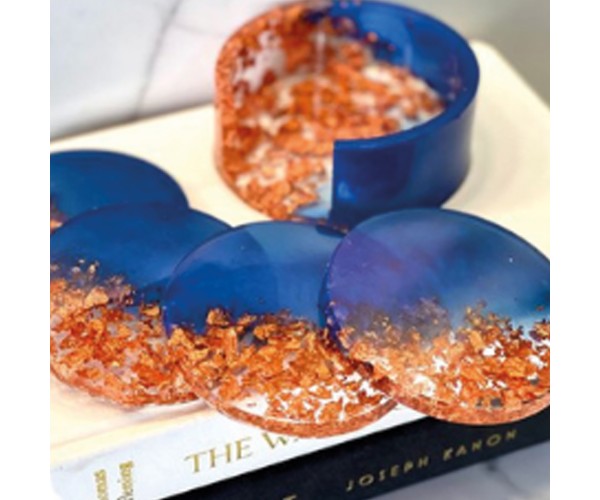 Epoksi Yaprak Varak Bakır Hobi Ahşap Yaprak Varak Bakır - 100 Adet