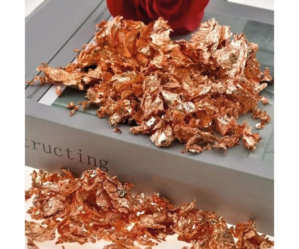 Epoksi Yaprak Varak Bakır Hobi Ahşap Yaprak Varak Bakır - 100 Adet