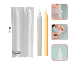 Şamdan Mum Kalıbı Şamdan Mumluk Kalıbı Silikon 20x2cm