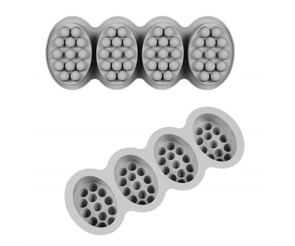 Sabun Kalıbı Oval Masaj Sabunu Kalıbı Tırtıklı Masaj Terafi Sabun Kalıbı Silikon 8.5x5.9x4.5cm