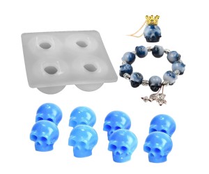 Epoksi Kurukafa Kalıbı Kurukafa Bileklik Kalıbı Kafatası Kalıbı Silikon 1.7x1.5cm