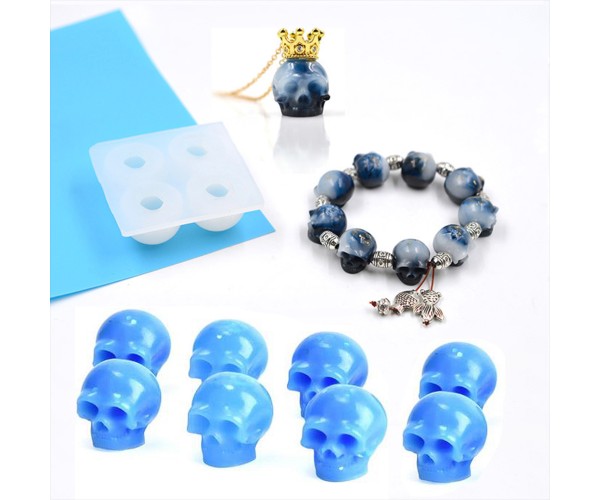 Epoksi Kurukafa Kalıbı Kurukafa Bileklik Kalıbı Kafatası Kalıbı Silikon 1.7x1.5cm