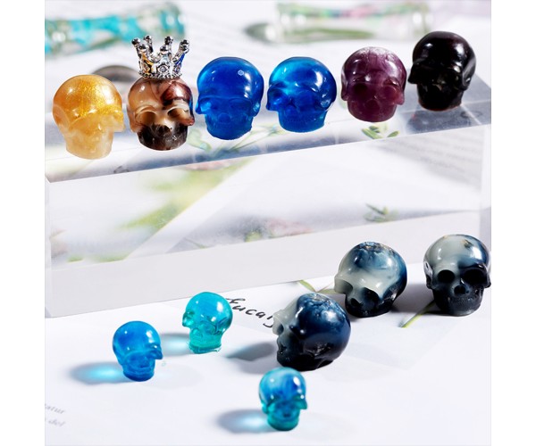 Epoksi Kurukafa Kalıbı Kurukafa Bileklik Kalıbı Kafatası Kalıbı Silikon 1.7x1.5cm