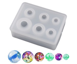 Epoksi Gezegen Kalıbı Çoklu Küre Kalıbı Küpe Kolye Küre Kalıbı Silikon