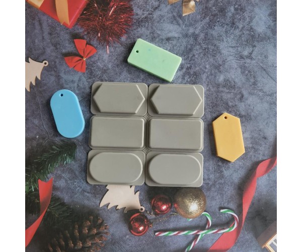 Sabun Kalıbı Oval Altıgen Dikdörtgen Sabun Kalıbı Kalp Taş Tozu Kalıbı Silikon GT283