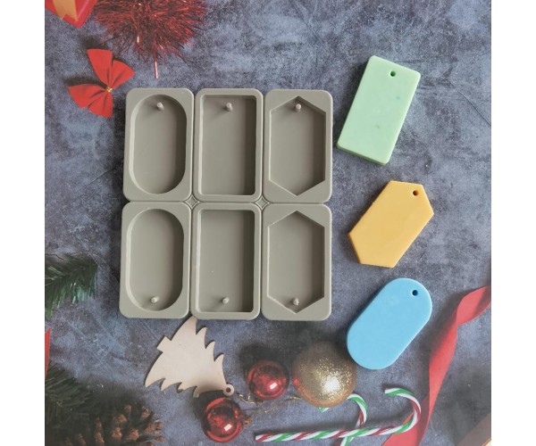 Sabun Kalıbı Oval Altıgen Dikdörtgen Sabun Kalıbı Kalp Taş Tozu Kalıbı Silikon GT283