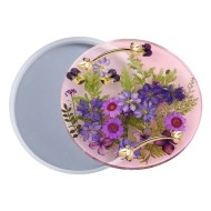 Epoksi Yuvarlak Tepsi Kalıbı Damat Tepsisi Kalıbı Silikon 18x18cm