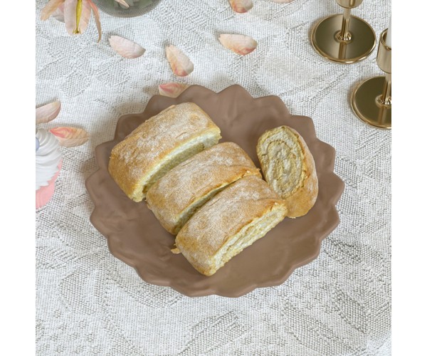 Epoksi Tabak Kalıbı Lotus Tabak Kalıbı Taş Tozu Çiçek Tabak Kalıbı Silikon 18x18x2.2cm