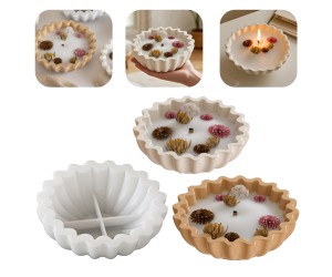 Epoksi Tabak Kalıbı Taş Tozu Tabak Kalıbı Mum Tabak Kalıbı Silikon 15.3x15.3x4.8cm