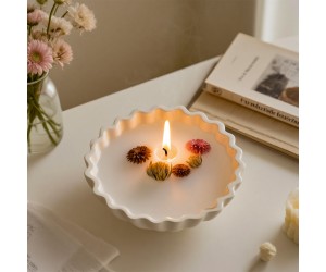 Epoksi Tabak Kalıbı Taş Tozu Tabak Kalıbı Mum Tabak Kalıbı Silikon 15.3x15.3x4.8cm