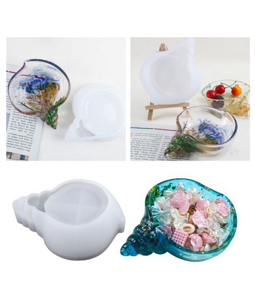 Epoksi Deniz Kabuğu Kalıbı Deniz Kabuğu Taş Tozu Kalıbı Silikon 14.8x12cm