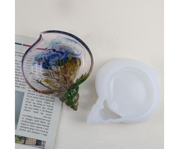 Epoksi Deniz Kabuğu Kalıbı Deniz Kabuğu Taş Tozu Kalıbı Silikon 14.8x12cm