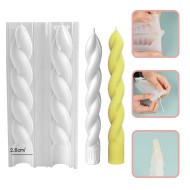 Burgulu Şamdan Kalıbı Mum Şamdan Kalıbı Şamdan Mumluk Kalıbı Silikon 20x2.6cm