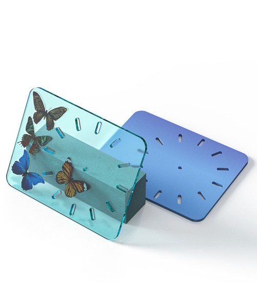 Epoksi Saat Kalıbı Dikdörtgen Saat Kalıbı Silikon 28.9x22.9cm - Mekanizma Hediyeli