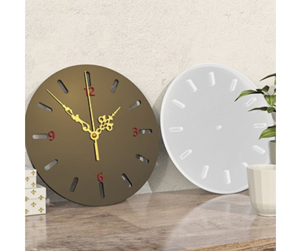 Epoksi Saat Kalıbı Duvar Saat Kalıbı Silikon 33x33cm - Mekanizma Hediyeli