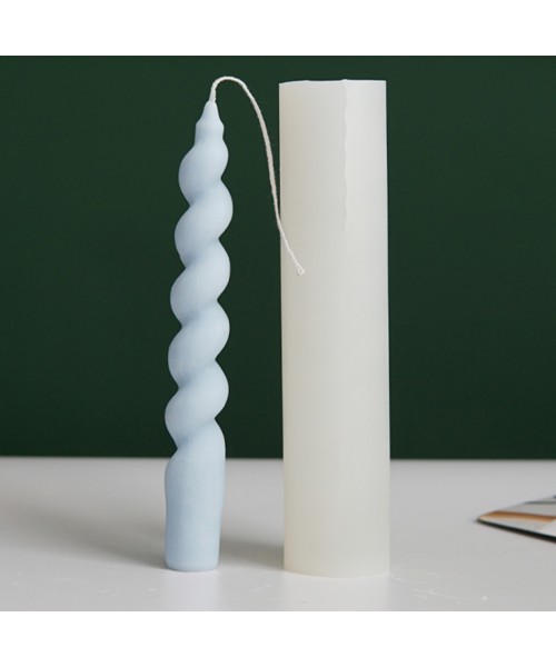 Burgulu Şamdan Kalıbı Mum Şamdan Kalıbı Mum Kalıbı Silikon 18.7cm