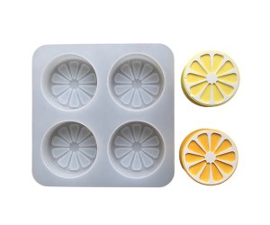 Epoksi Portakal Kalıbı Mum Portakal Kalıbı Sabun Portakal Taş Tozu Kalıbı Silikon 7x7x2.5cm