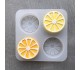 Epoksi Portakal Kalıbı Mum Portakal Kalıbı Sabun Portakal Taş Tozu Kalıbı Silikon 7x7x2.5cm