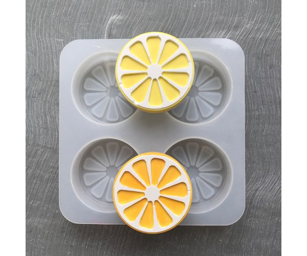 Epoksi Portakal Kalıbı Mum Portakal Kalıbı Sabun Portakal Taş Tozu Kalıbı Silikon 7x7x2.5cm