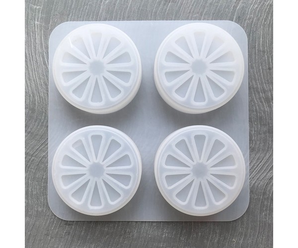 Epoksi Portakal Kalıbı Mum Portakal Kalıbı Sabun Portakal Taş Tozu Kalıbı Silikon 7x7x2.5cm