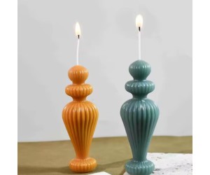 Silikon Mum Kalıbı Sütun Dekoratif Mum Kalıbı Sütun Kalıbı Silikon 12.5x4.2cm