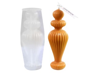 Silikon Mum Kalıbı Sütun Dekoratif Mum Kalıbı Sütun Kalıbı Silikon 12.5x4.2cm