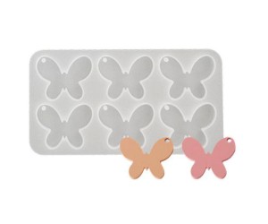 Epoksi Kelebek Kalıbı Anahtarlık Kelebek Kalıbı Kolye Kalıbı Silikon 4x3.2cm