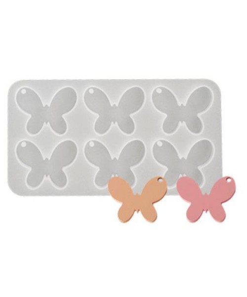Epoksi Kelebek Kalıbı Anahtarlık Kelebek Kalıbı Kolye Kalıbı Silikon 4x3.2cm