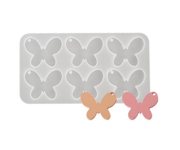 Epoksi Kelebek Kalıbı Anahtarlık Kelebek Kalıbı Kolye Kalıbı Silikon 4x3.2cm