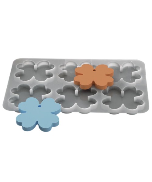 Epoksi Yonca Kalıbı Yonca Anahtarlık Kalıbı Kolye Yonca Kalıbı Silikon 4.3x4.3cm