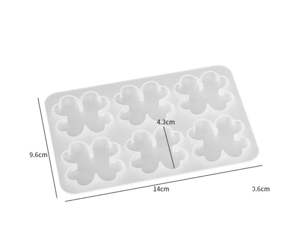 Epoksi Yonca Kalıbı Yonca Anahtarlık Kalıbı Kolye Yonca Kalıbı Silikon 4.3x4.3cm