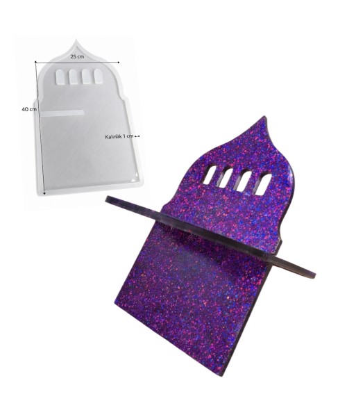 Epoksi Rahle Kalıbı Ramazan Minare Model Rahle Kalıbı Silikon - 1 Adet