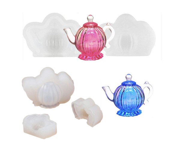 Epoksi Çaydanlık Kalıbı 3D Minyatür Mini Boy Demlik Kalıbı Silikon 2x1.6cm