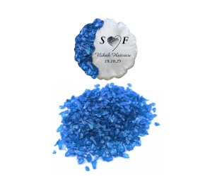 Epoksi Cam Kırığı Sedefli Mavi - 1KG