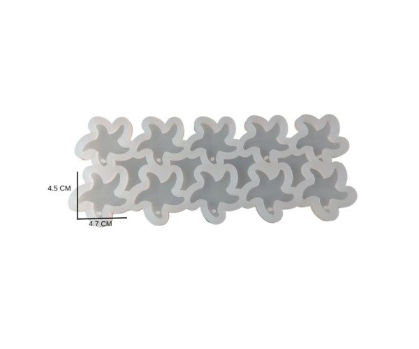 Epoksi Çoklu Deniz Yıldızı Kalıbı Deniz Yıldızı Anahtarlık Kalıbı Silikon 4.7x4.5cm