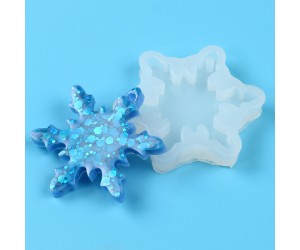 Epoksi Kar Tanesi Kalıbı Anahtarlık Kar Tanesi Kalıbı Silikon 5x5cm