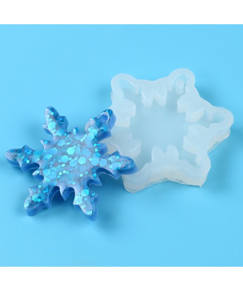 Epoksi Kar Tanesi Kalıbı Anahtarlık Kar Tanesi Kalıbı Silikon 5x5cm