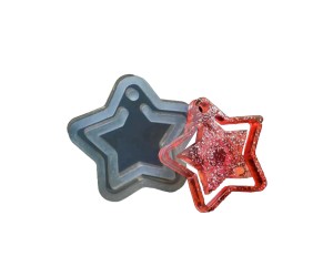 Epoksi Yıldız Kolye Kalıbı Yıldız Küpe Kalıbı Silikon 4x4cm