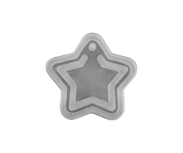Epoksi Yıldız Kolye Kalıbı Yıldız Küpe Kalıbı Silikon 4x4cm