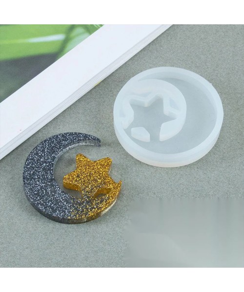 Epoksi Ayyıldız Kolye Kalıbı Ayyıldız Küpe Kalıbı Silikon 4x3.7cm