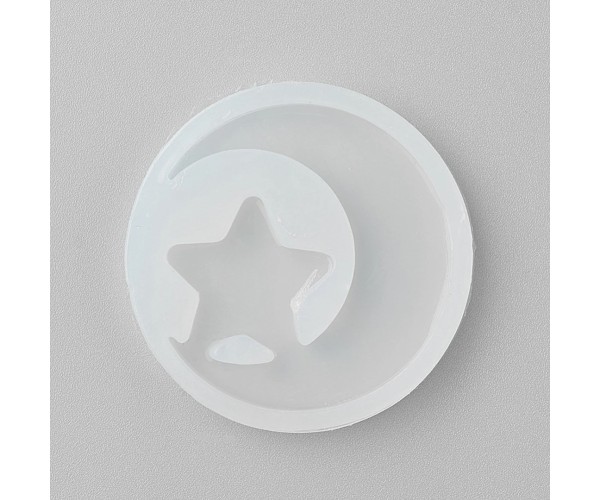 Epoksi Ayyıldız Kolye Kalıbı Ayyıldız Küpe Kalıbı Silikon 4x3.7cm