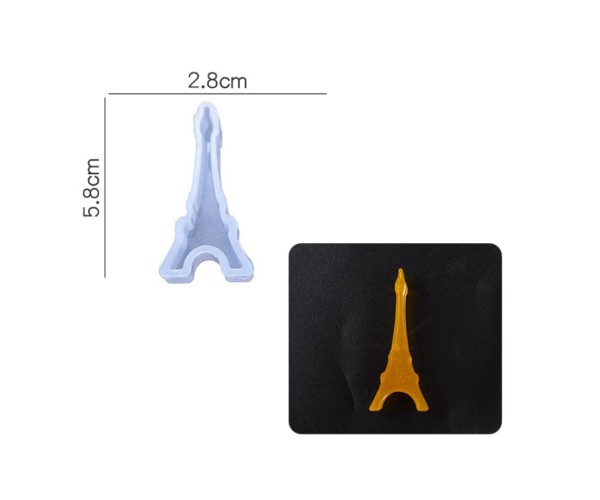 Epoksi Eyfel Kulesi Kalıbı Anahtarlık Eyfel Kulesi Kalıbı Silikon 5.8x2.8cm
