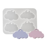 Epoksi Bulut Kalıbı Bulut Anahtarlık Kalıbı Silikon 4.3x3.4cm